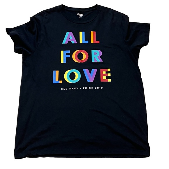 ALL FOR LOVE OLD NAVY PRIDE 2019 XL PTP 24 1/2 inches length 30 inches - Picture 1 of 1
